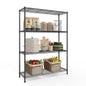 SONGMICS Storage Shelf, Small Metal Wire Shelving Unit, Adjustable Shelves, for Small Spaces, Garage, Bedroom, Living Room, Kitchen, Pantry, 5 Tier, 11.8 x 11.8 x 47.6 Inches, Ink Black ULGR123BH01