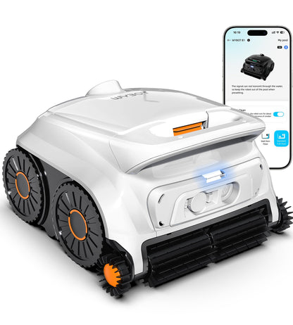 (2026 NEW) WYBOT B1 Cordless Robotic Pool Vacuum for Inground Pools, Six-Roller Brush 4-in-1 Smart Pool Cleaner, Edge Cleaning High Obstacle Crossing, Lightweight, App Navigation, Gray Black