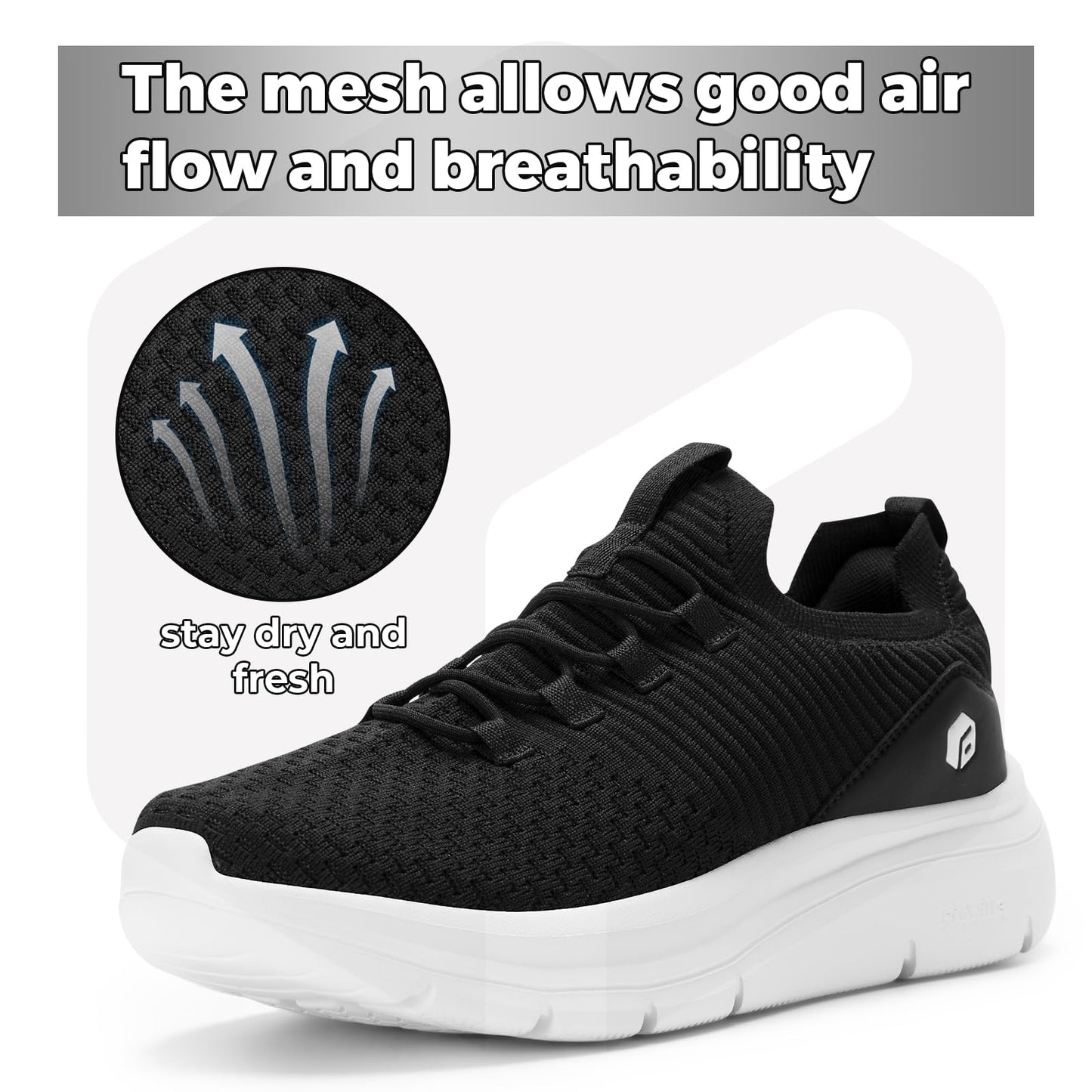 FitVille Extra Wide Slip on Shoes for Men, Lightweight and Breathable Mens Wide Slip on Shoes Max Cushioning