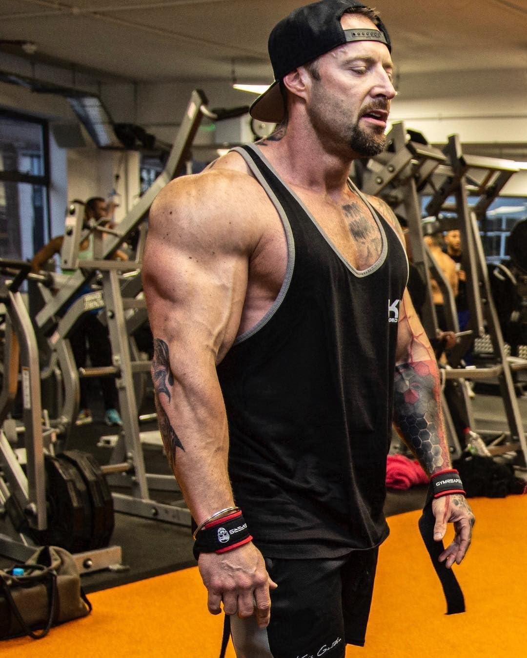 Gymreapers Hebe-Handgelenkbandagen für Gewichtheben, Bodybuilding, Powerlifting, Krafttraining und Kreuzheben – gepolstertes Neopren mit 45,7 cm Baumwolle