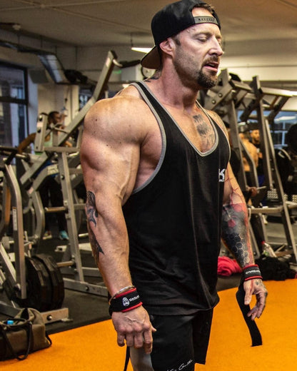 Gymreapers Hebe-Handgelenkbandagen für Gewichtheben, Bodybuilding, Powerlifting, Krafttraining und Kreuzheben – gepolstertes Neopren mit 45,7 cm Baumwolle