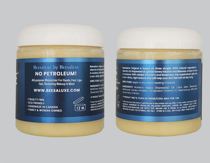Beeseline Original - 100% Natural & Hypoallergenic Alternative to Petroleum Jelly - Lips, Hands, Baby, Makeup Remover and More (4 oz)