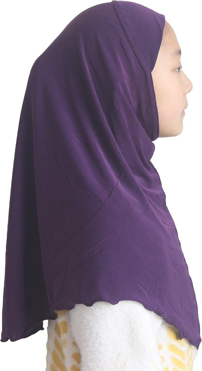 Mädchen Hijab Muslim Kinder Kopftuch Uni für 6-11 Jahre Fertig zum Tragen