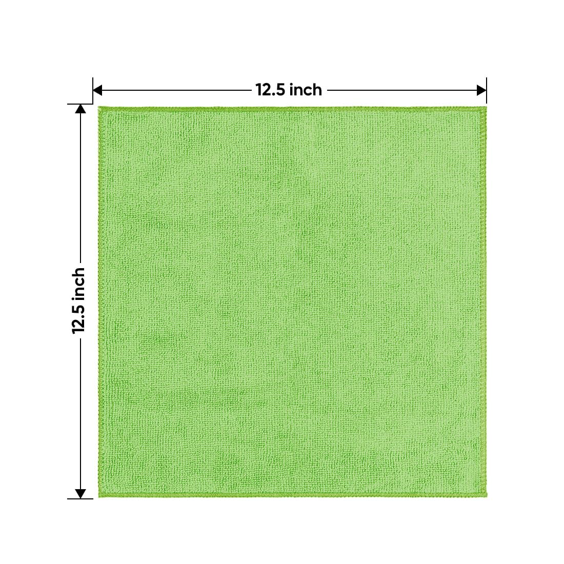 HOMEXCEL Microfiber Cleaning Cloth 12 Pack, 12.5 x 12.5 inch Microfiber Towels for Cars, Ultra Absorbent Car Washing Cloth, Lint Free Streak Free Cleaning Rags for Car, Kitchen, and Window (Grey)