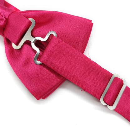 Verstellbare Herren-Fliege, einfarbig, doppelt gefaltet, vorgebunden für Dinner, Hochzeiten, Partys, Business, Bälle