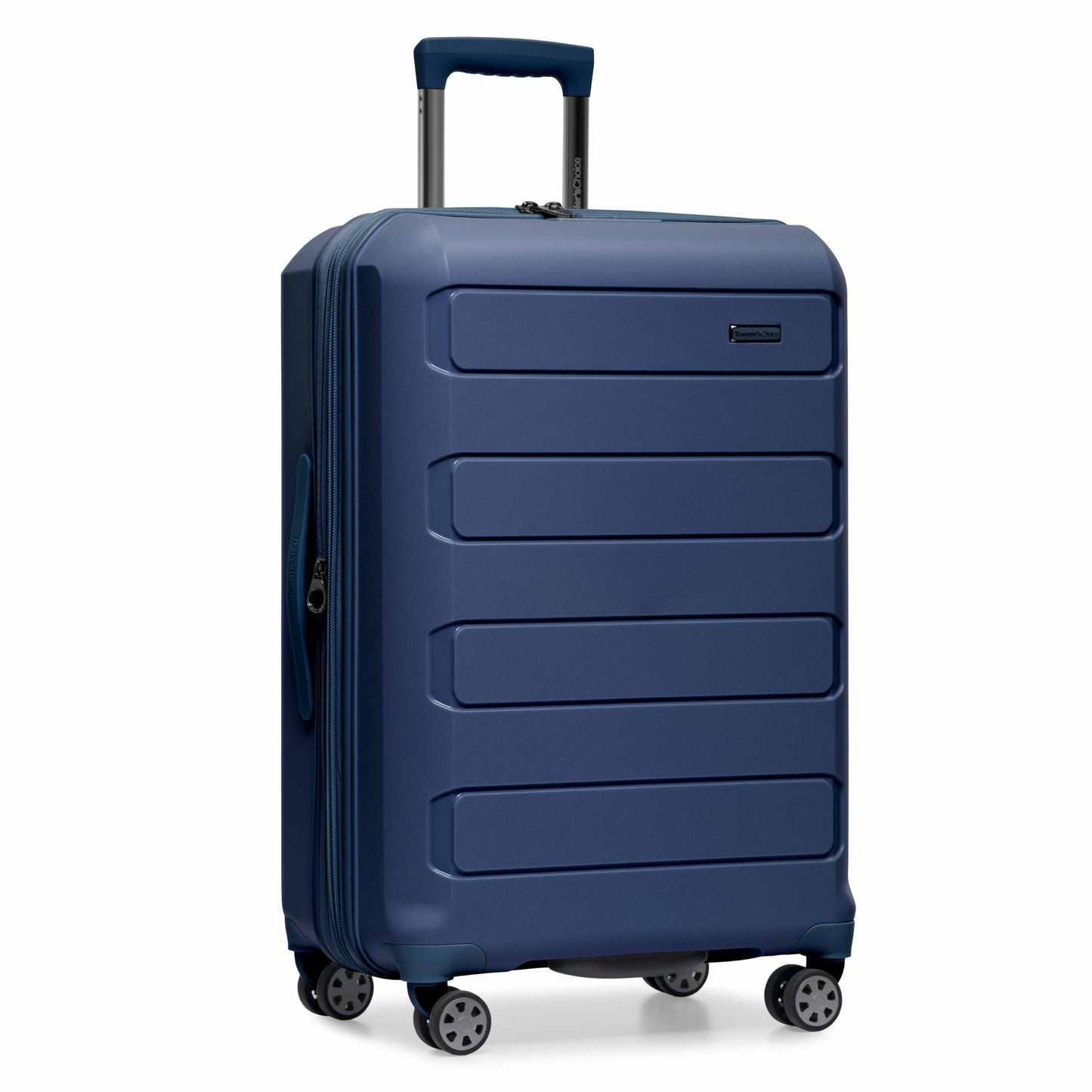 Traveler's Choice Pagosa Hardshell Expandable Luggage with Spinner Wheels, Slate Blue, 3-Piece Set (22/27/30)