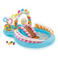 Intex 96" x 78" x 28" Inflatable Jungle Adventure Play Center Spray Kiddie Pool - Backyard Kids Water Slide, Outdoor Blow-Up Splash Pad for Toddlers