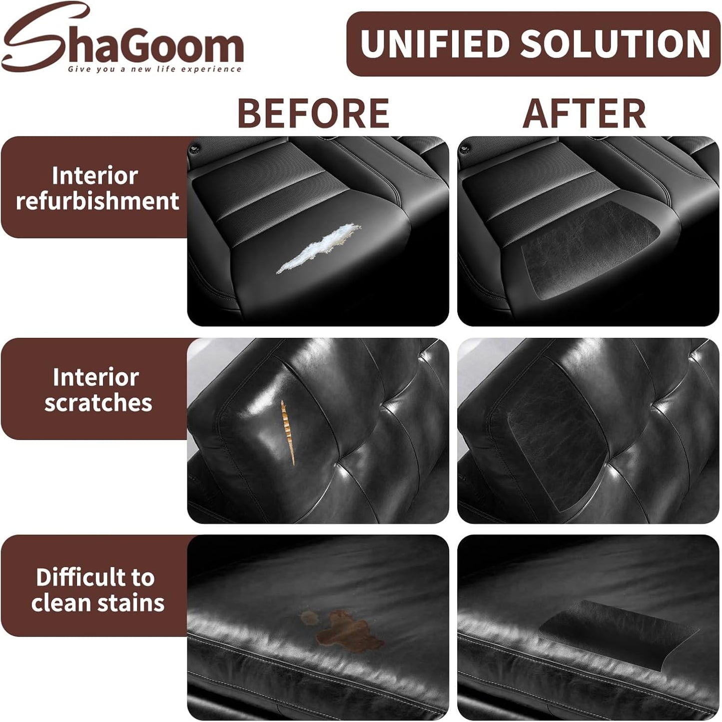 Lederreparatur-Set, 43x200 cm selbstklebender Lederflicken wasserdicht, DIY große Vinyl-Flicken für Sofas, Möbel, Küchenschränke, Wände (Schwarz, 43x200 cm)