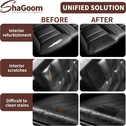 Lederreparatur-Set, 43x200 cm selbstklebender Lederflicken wasserdicht, DIY große Vinyl-Flicken für Sofas, Möbel, Küchenschränke, Wände (Schwarz, 43x200 cm)
