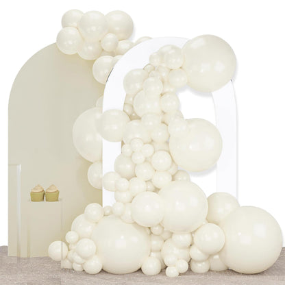PartyWoo White Balloons 140 pcs Different Sizes of 18 12 10 5 Inch White Balloons Arch Kit Garland for Wedding Baby Shower Birthday Bridal Shower Graduation Engagement Party Decorations White-Y13