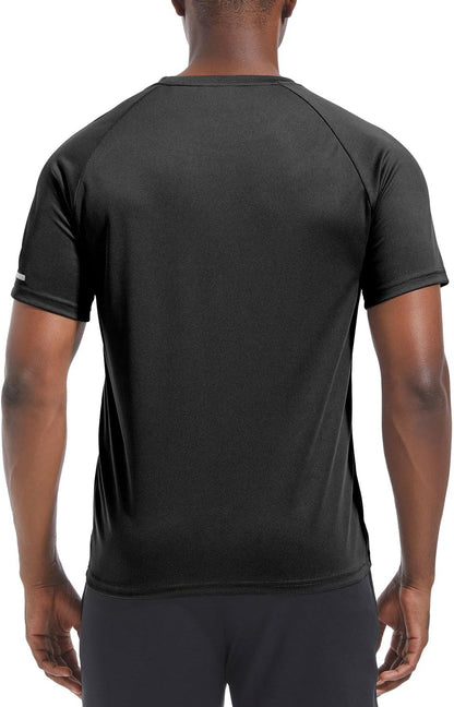Boyzn 1er, 3er, 5er oder 7er Pack Herren-Trainings-Laufshirts, Dry Fit feuchtigkeitsableitendes T-Shirt, Gym Sport Kurzarm-T-Shirts
