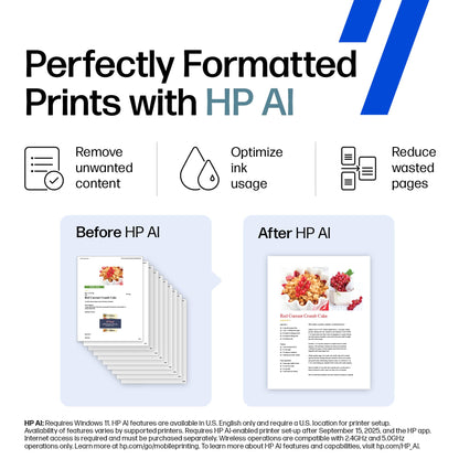 HP DeskJet 2855e kabelloser All-in-One Farb-Tintenstrahldrucker, Scanner, Kopierer, ideal für zu Hause, 3 Monate Instant Ink inklusive, Single-Band Wi-Fi Konnektivität (588S5A)