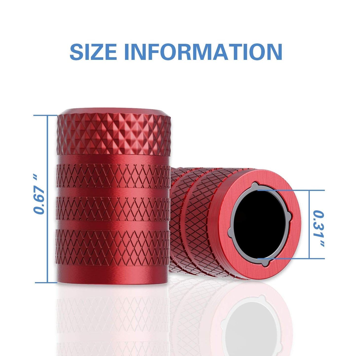 CKAuto Tire Valve Stem Cap, Black, 4 pcs/Pack, Anodized Aluminum Valve Stem Cap Set, Corrosion Resistant, Ideal for Cars, Trucks, and Bicycles