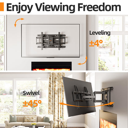 IWORKBOARD 55 65 75 85 inch Tilting TV Wall Mount for 32-90 '' TVs, Low Profile TV Mount Bracket, Safe Lock & Quick Release, Max VESA 600x400mm, 24 inch Studs,132 lbs, Fit Most 55+ 75+ 85+ 86 TVs