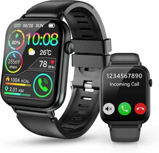 Smart Watch for Men Women Android & iPhone, 1.83" HD Touchscreen Smartwatch with Answer/Make Calls, 112+ Sports Modes IP68 Fitness Tracker, Fitness Watch with Sleep/Step/Activity/Heart Rate Monitor