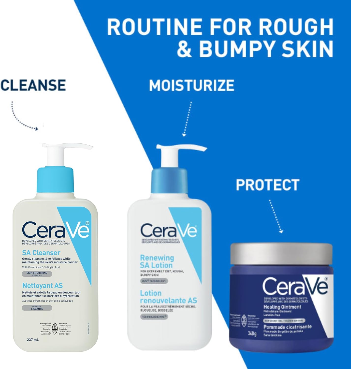 CeraVe Salicylic Acid Reinigung, Erneuerndes Peeling-Gesichtswaschmittel mit Vitamin D für normale Haut, parfümfrei, von CeraVe verifiziert, 473 ml