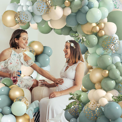 Blush Pink Ballons Girlande Bogen Kit, 144 Stücke Retro Rosa Roségold Sand Weiß Konfetti Ballons für Brautparty Valentinstag Hochzeit Verlobung Geburtstag Party Dekorationen……