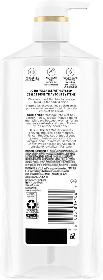 Pantene Sheer Volume 72 HR Fülle Shampoo, 355 ml