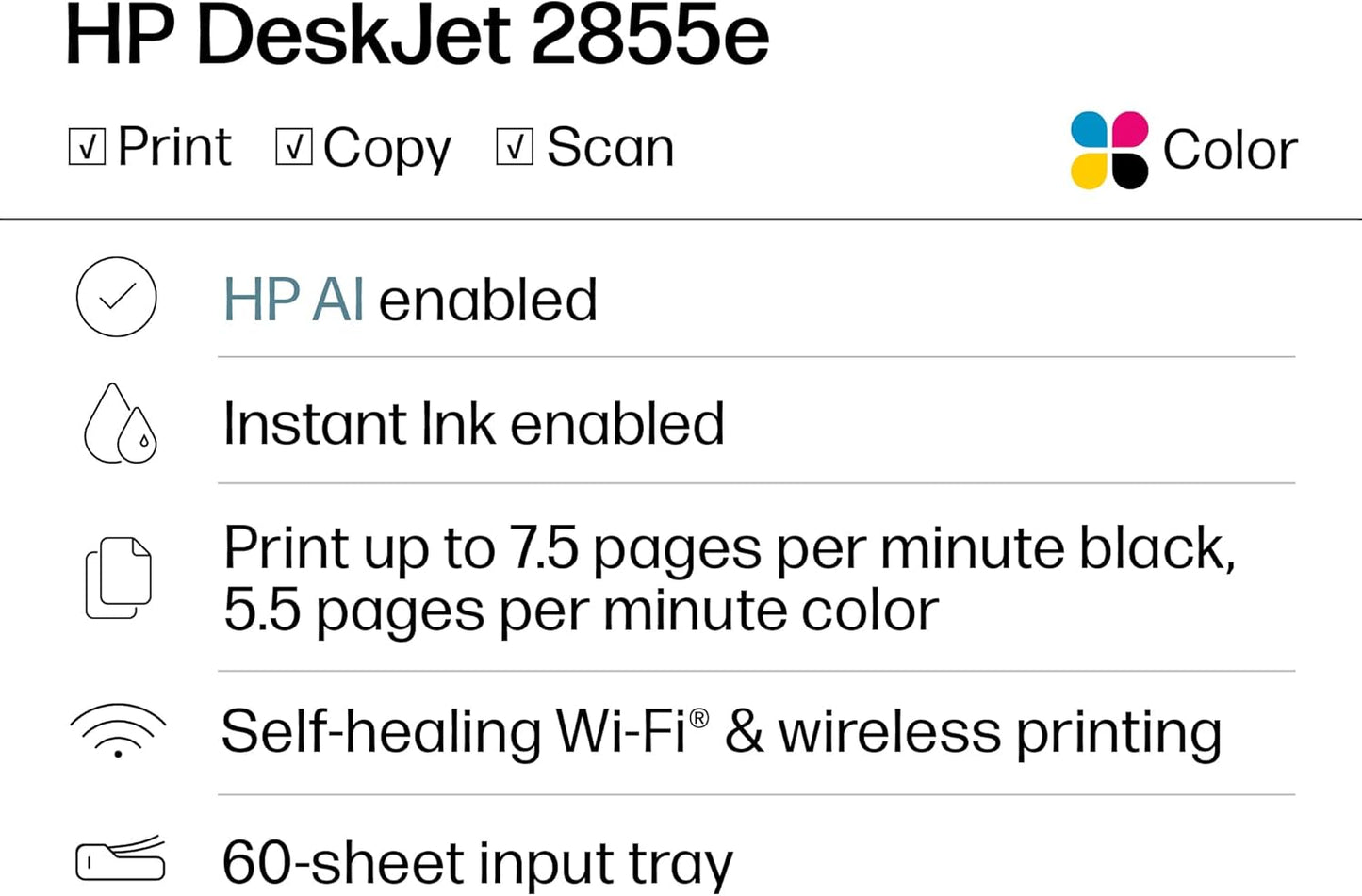 HP DeskJet 2855e Wireless All-in-One Printer Review: Simple, Stress-Free Printing