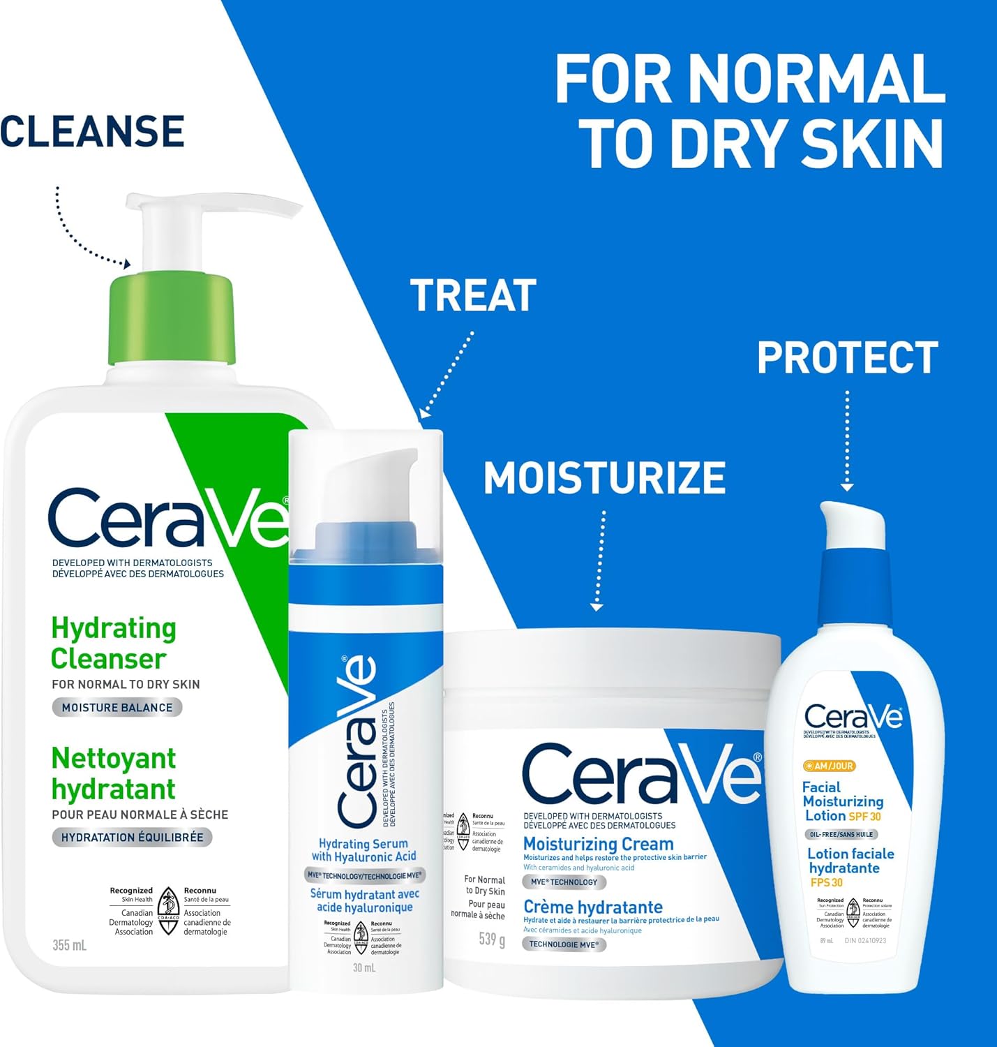 CeraVe Feuchtigkeitscreme, Tägliche Gesichts-, Hand- und Körpercreme für trockene Haut mit Hyaluronsäure und Ceramiden für Frauen und Männer. Für empfindliche Haut, ölfrei, nicht komedogen, parfümfrei, 539 Gramm