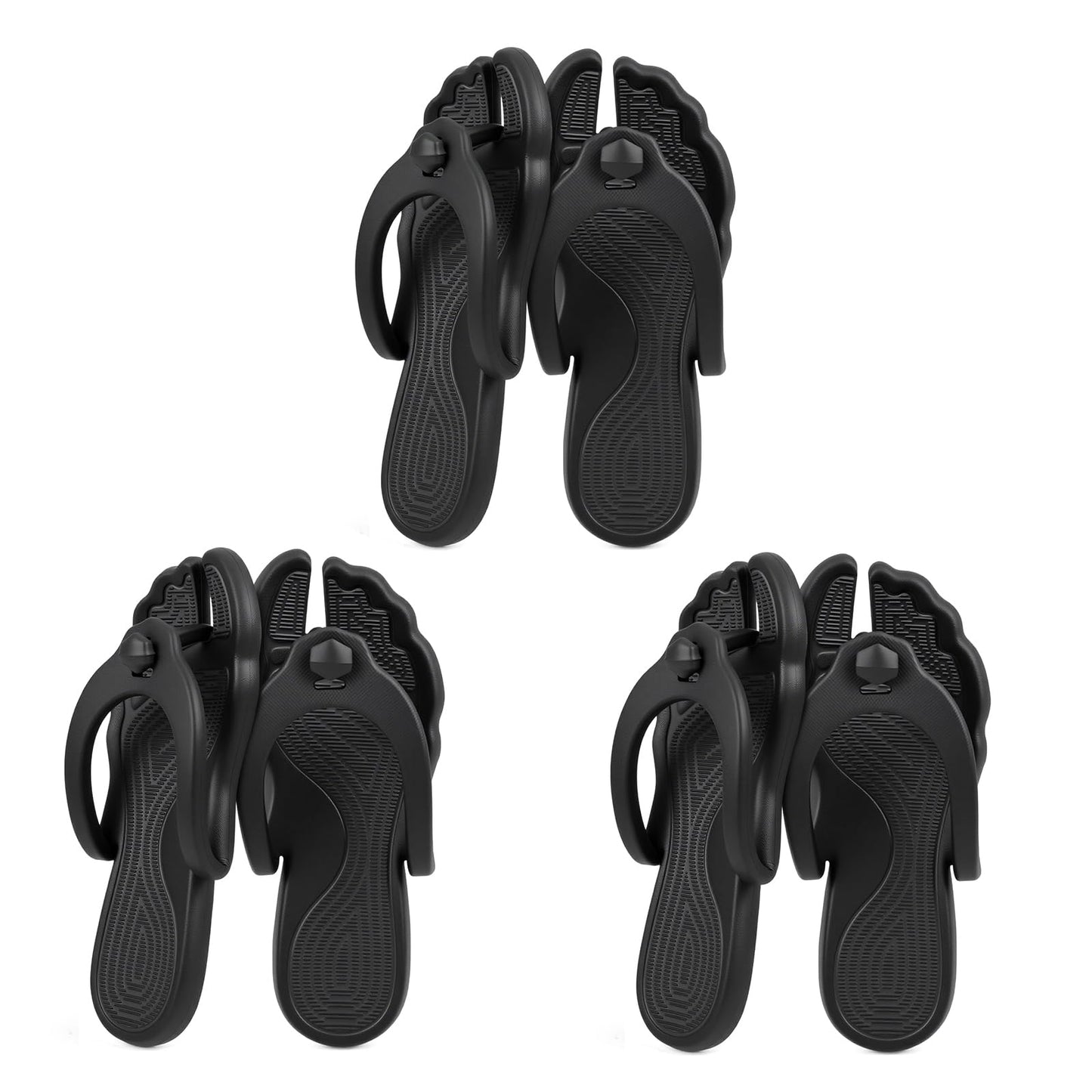 Rosoz Flip Flops for Women Men Foldable Travel Slippers Lightweight Shower Shoes Non-Slip Quick-Dry Bathroom Camp Beach Sandals