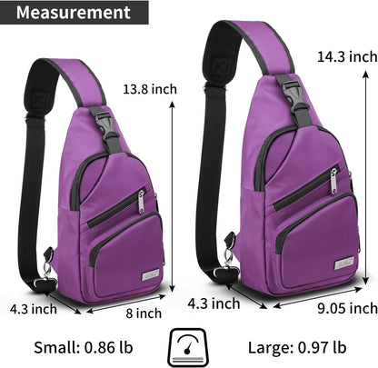 AMJ Sling Bag für Wandern und Outdoor, Umhängetasche, Reise-Brusttasche Daypack für Damen & Herren