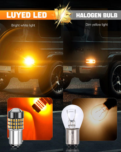 LUYED 3157 LED Bulbs Reverse Light Xenon White 1800 Lumens Super Bright 78 SMD 3056 3156 3057 4157 LED Bulbs,Used for Back Up Reverse Lights,Brake Lights,Tail Lights,Turn Signal Lights,Pack of 2