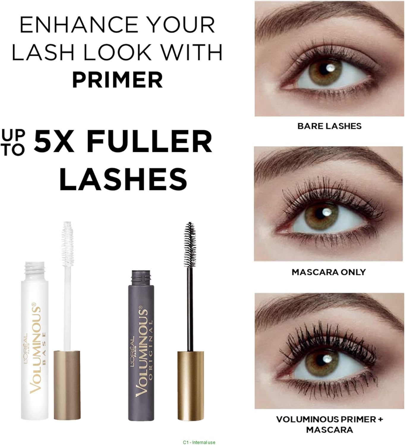 L'Oréal Paris Voluminous Original Mascara, Wimpern tuschen für Volumen und Trennung, nicht verklumpende Formel für weiche und geschmeidige Wimpern, Blackest Black 8,5ml