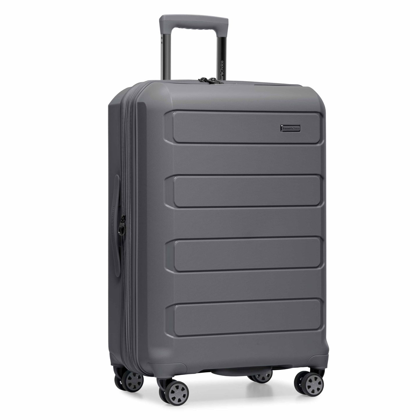Traveler's Choice Pagosa Hardshell Expandable Luggage with Spinner Wheels, Slate Blue, 3-Piece Set (22/27/30)