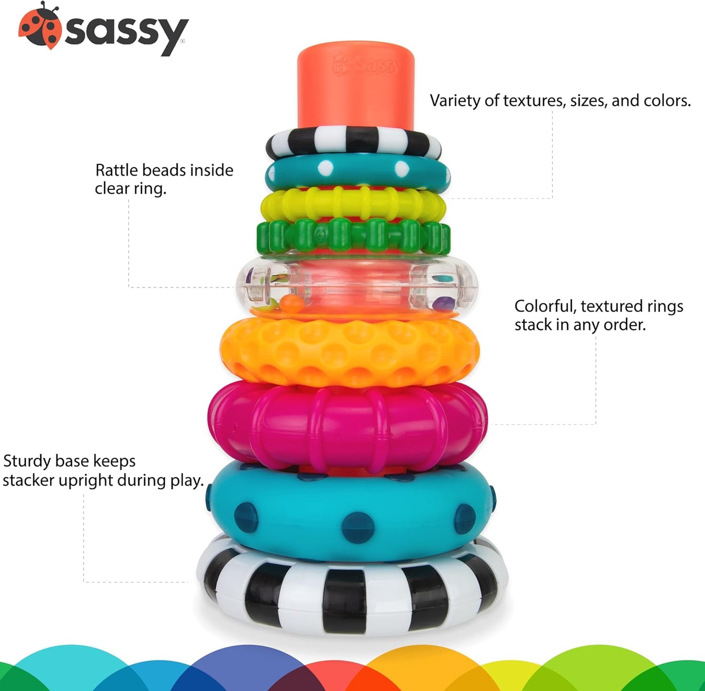 Sassy Stacks of Circles: A Fun and Educational STEM Toy for Little Ones
