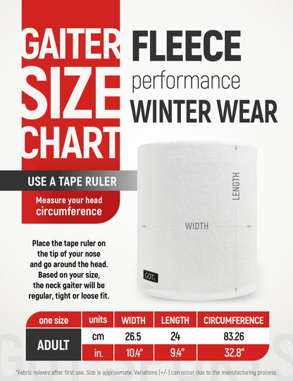GOT Sports Polar Fleece Nackenwärmer - Doppellagige Winter Ski Gesichtsmaske - Nackengamasche Schal zum Skifahren, Snowboarden, Laufen (Schwarz)
