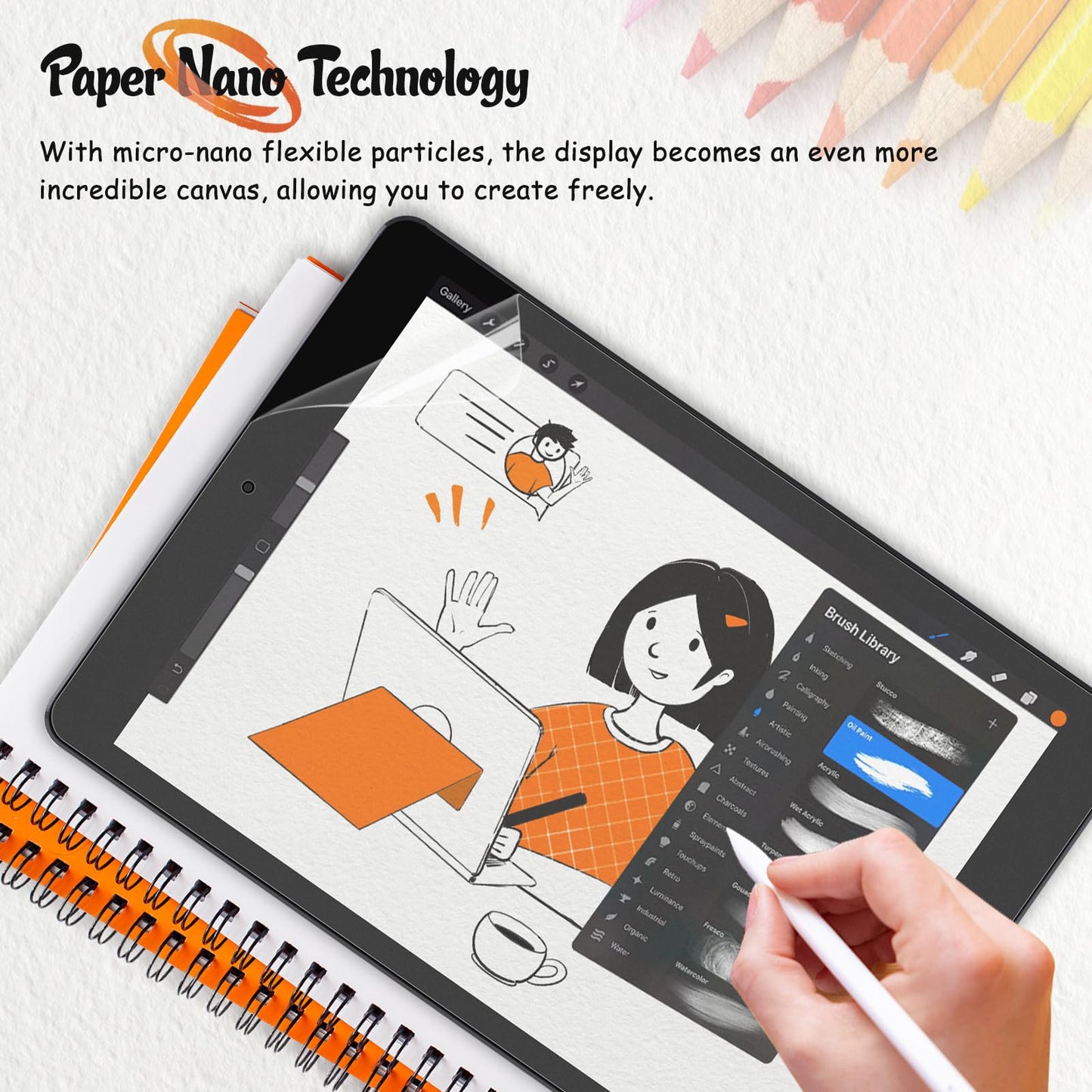 KCT 2 Pack Paperfeel Screen Protector Compatible with iPad A16 11th Generation 2025 11 inch/iPad 10th 2022 10.9 inch & iPad Air 11 inch M4/M3/M2 (2026/2025/2024), Write as Real Paper, Anti Glare
