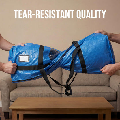 TAILI 69 Gallon Extra Large Storage Bags, XXL Blue Heavy Duty Moving Bags For Storage with Visible Window, Wrap Around Handles, Totes for Space Saving, Alternative to Moving Boxes (2 Pack)