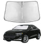 EcoNour Car Windshield Sunshade | Blocks 99% Heat & Keeps Interior Cool | Universal Fits Cars, SUVs, Trucks | Automotive Sun Screen, Visor & Car Accessories for Summer | Medium (64x32 Inches)