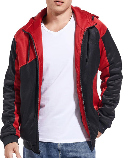 Herren-Hoodie, schweres Fleece-Futter, verdickt, warm, mit Kängurutasche für Outdoor und Freizeit