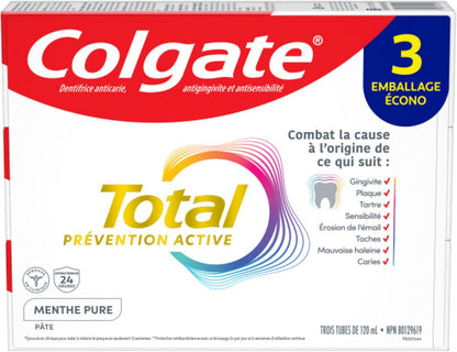 Colgate Total Zahnpasta, Clean Mint, 3 x 120 ml