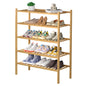 ROMGUAR CRAFT 3 Tier Bamboo Shoe Rack for Closet Free Standing Wood Shoe Shelf Storage Organizer for Entryway Small Space Stackable 27"x11"x20" (Natural)