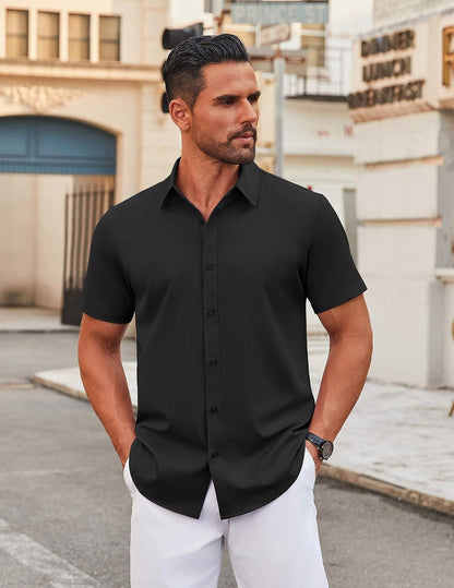 COOFANDY Mens Short Sleeve Button Down Shirts: A Game-Changer for Business Casual