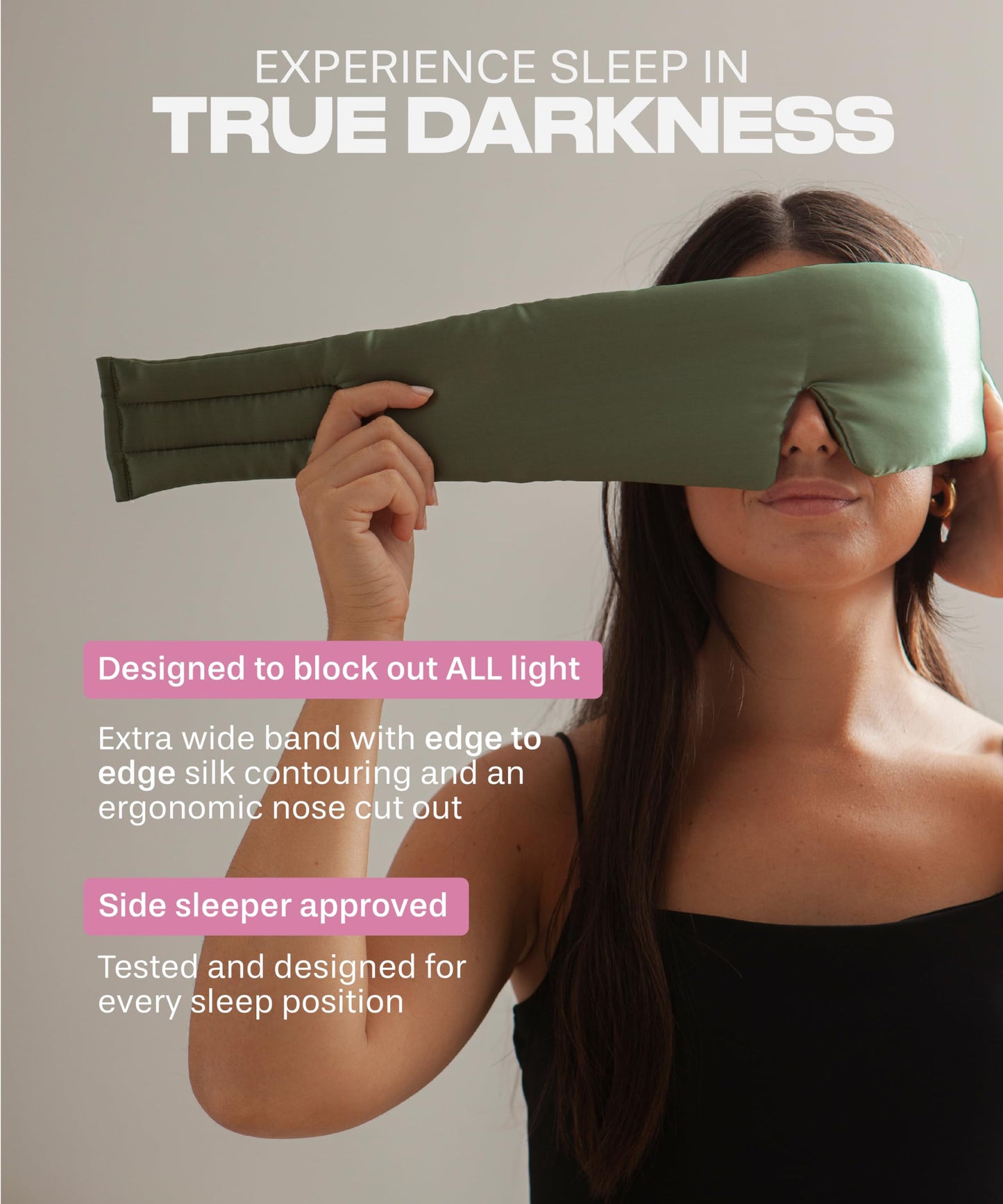 SUNDAYSILKS™ Exclusive Mulberry Silk Sleep Mask | Soft Eye Covers, Blackout Sleeping Mask for Women & Men | Silk Eye Mask for Sleep, Travel, and Relaxation | Antifaz para Dormir [Nude Champagne]