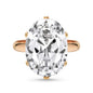 Linawe Cubic Zirconia Imitation Diamond Moissanite Rings for Women, 14K Gold/Rose Gold/Silver Adjustable Chunky Ring, Costume Rhinestone Jewelry for Wedding Engagement