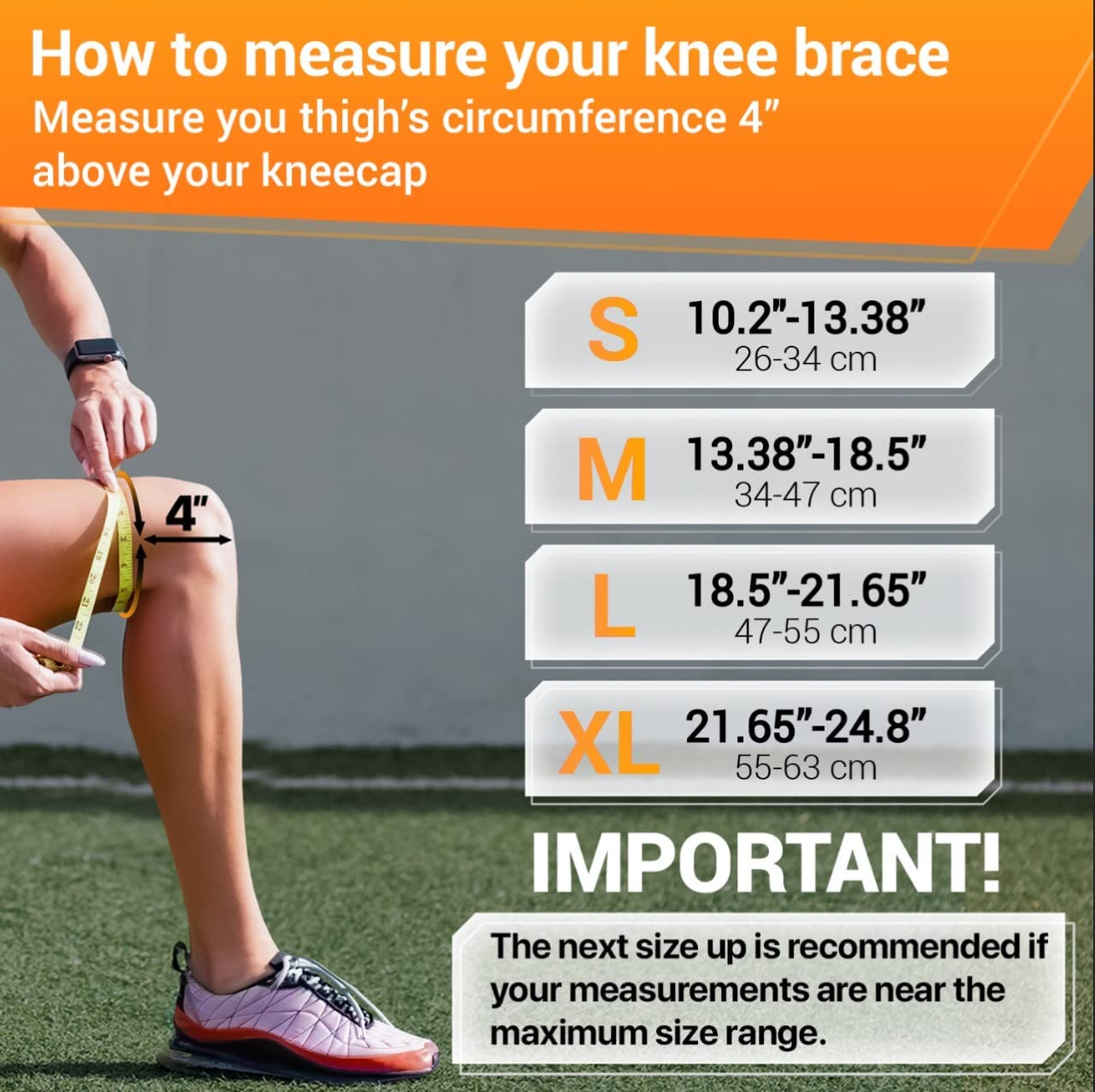 DR. BRACE ELITE Kniebandage mit Seitenstabilisatoren & Patellagelkissen für maximale Knieschmerzlinderung und schnelle Genesung für Männer und Frauen – Bitte sehen Sie sich das Video zur Größenbestimmung an (Mercury, Large)