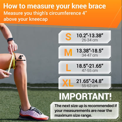 DR. BRACE ELITE Kniebandage mit Seitenstabilisatoren & Patellagelkissen für maximale Knieschmerzlinderung und schnelle Genesung für Männer und Frauen – Bitte sehen Sie sich das Video zur Größenbestimmung an (Mercury, Large)