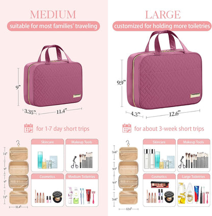 HOTOR Kulturtasche für Reisen - Kulturtasche mit Aufhängehaken für Damen & Herren, Kosmetiktasche/Großes Fach, Wasserdicht für Reiseaccessoires, Reiseutensilien, Klein, Schwarz