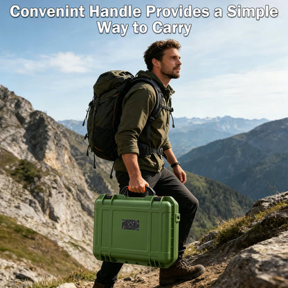 IP67 Waterproof Case for Starlink Mini, Hard Carrying Case for Starlink Mini Dish with Precision Cut Foam, Shockproof Travel Bag for Camping, RV, Hiking, Green