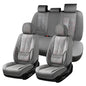 Coverado Car Seat Covers 5 Pieces, Full Set Universal Seat Covers for Cars, Waterproof Nappa Leather Auto Seat Protectors with Head Pillow, Car Interiors Fit for Most Sedans SUV Pick-up Truck, Black