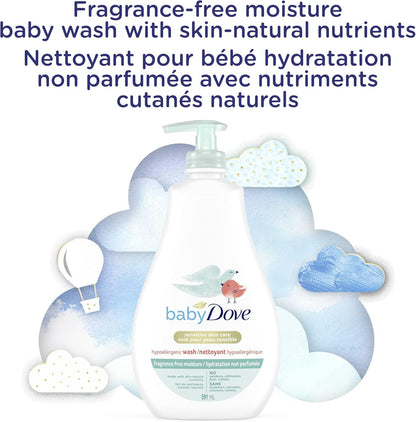 Baby Dove Tip to Toe Waschgel Sensible Feuchtigkeit hypoallergen und parfümfrei 591 ml