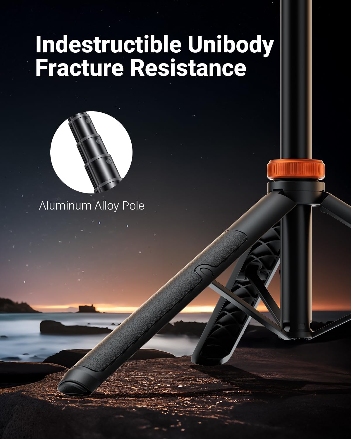 EUCOS 62" Handy-Stativ, Stativ für iPhone und Selfie-Stick mit Fernbedienung, ausziehbarer Handy-Ständer und ultimativer Handy-Halter, robustester Handy-Ständer, kompatibel mit iPhone/Android