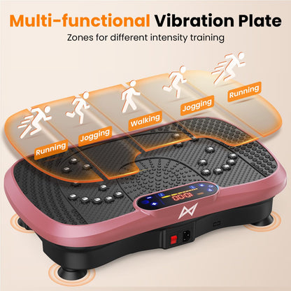 AXV Vibration Plate Fitness Platform Exercise Machine Vibrating Shaking Full Body Shaker Workout Vibrate Stand Shake Board Sport for Weight Loss Fat Burner for Gym Home Office