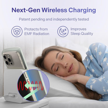 Pack of 3-2 Mint Green, 1 Snow White - Elvy Advanced EMF Blocker for Cell Phone and Qi Wireless Charger: Sleep Aid Device with EMF Protection, Fast Charger with Radiation Blocker for Cell Phones