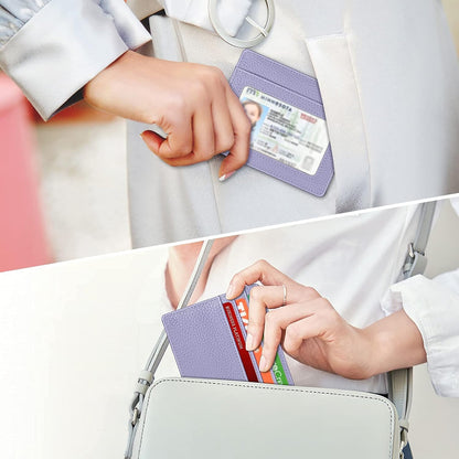 Fintie Schlankes, minimalistisches Fronttaschen-Portemonnaie, RFID-blockierendes Kreditkartenetui, Kartenhüllen mit Ausweisfenster für Herren und Damen